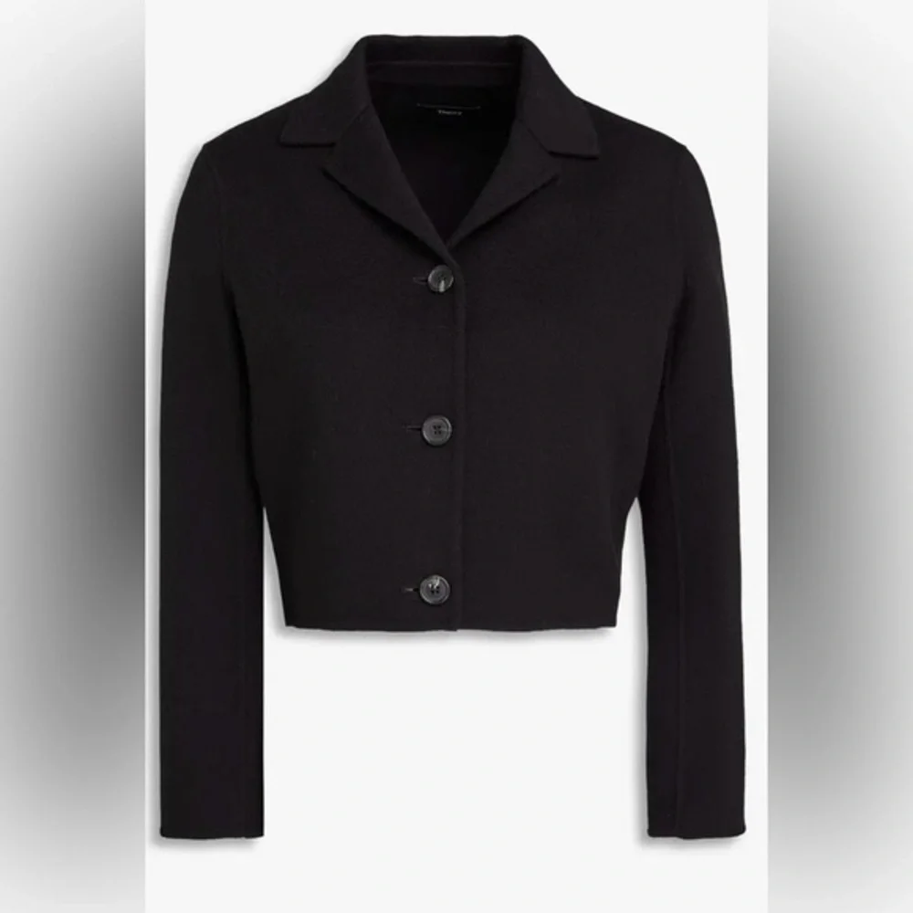 Theory Wool-Cashmere Crop Blazer - Picture 1 of 4